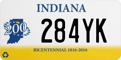 IN license plate 284YK