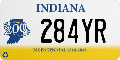 IN license plate 284YR