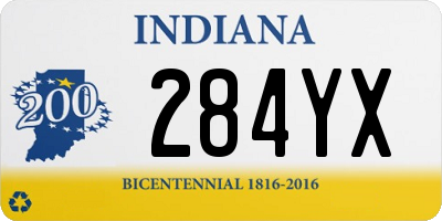 IN license plate 284YX