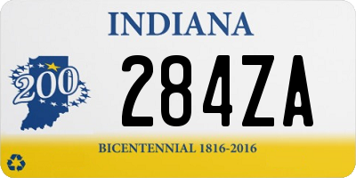 IN license plate 284ZA