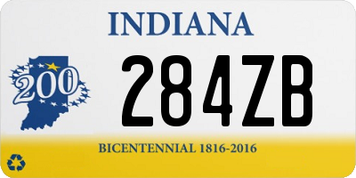 IN license plate 284ZB