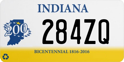 IN license plate 284ZQ