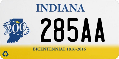 IN license plate 285AA