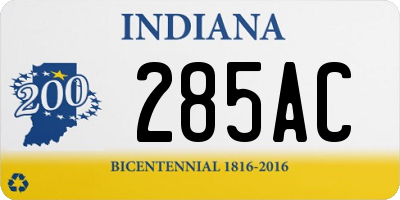 IN license plate 285AC