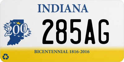 IN license plate 285AG