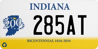 IN license plate 285AT