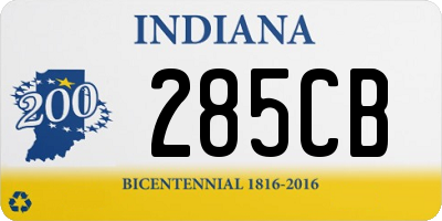 IN license plate 285CB