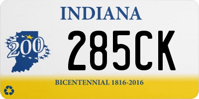 IN license plate 285CK