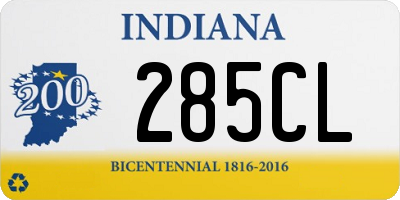 IN license plate 285CL