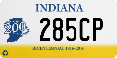 IN license plate 285CP