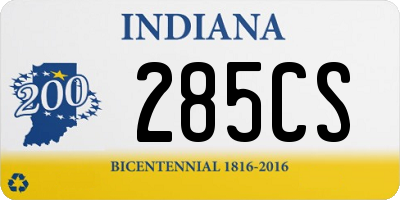 IN license plate 285CS