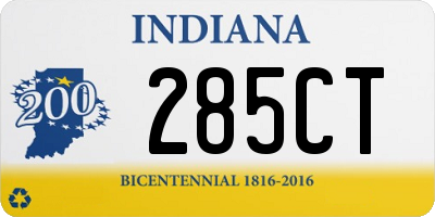 IN license plate 285CT