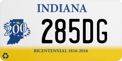 IN license plate 285DG