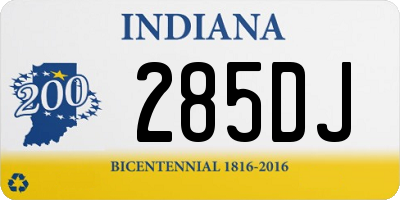 IN license plate 285DJ