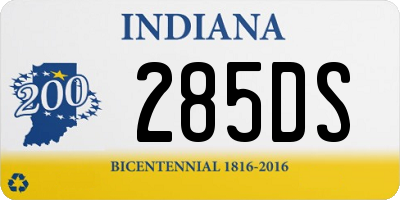 IN license plate 285DS