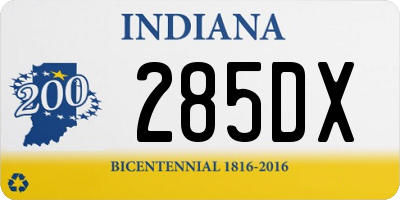 IN license plate 285DX