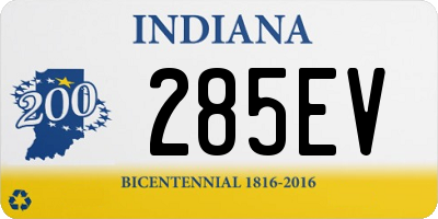 IN license plate 285EV