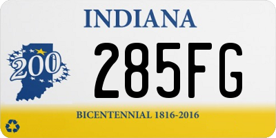 IN license plate 285FG