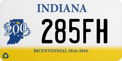 IN license plate 285FH