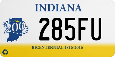 IN license plate 285FU