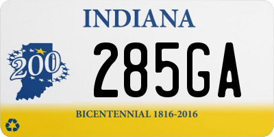 IN license plate 285GA