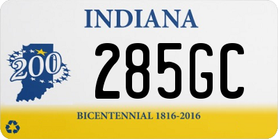 IN license plate 285GC