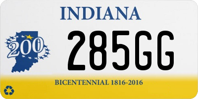 IN license plate 285GG