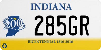 IN license plate 285GR