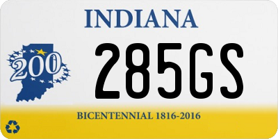 IN license plate 285GS