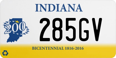 IN license plate 285GV