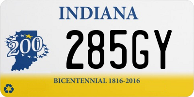 IN license plate 285GY