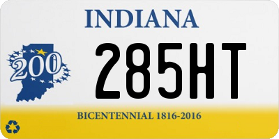 IN license plate 285HT