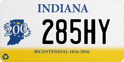 IN license plate 285HY