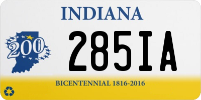 IN license plate 285IA