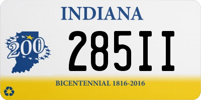 IN license plate 285II