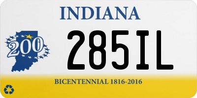 IN license plate 285IL