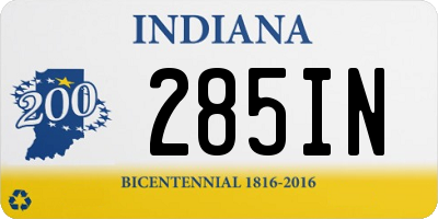 IN license plate 285IN