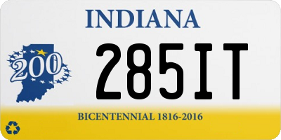 IN license plate 285IT