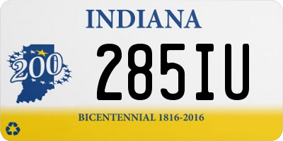 IN license plate 285IU
