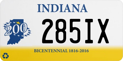 IN license plate 285IX