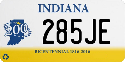 IN license plate 285JE