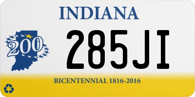 IN license plate 285JI