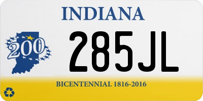 IN license plate 285JL