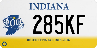 IN license plate 285KF