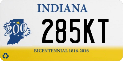 IN license plate 285KT