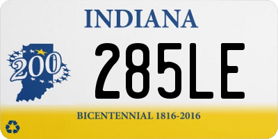 IN license plate 285LE