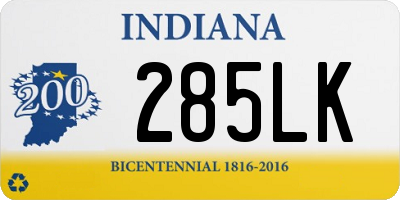 IN license plate 285LK
