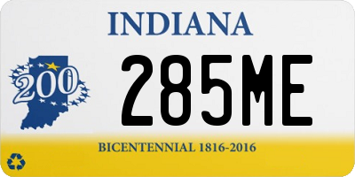 IN license plate 285ME