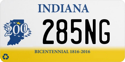 IN license plate 285NG