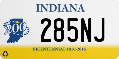 IN license plate 285NJ